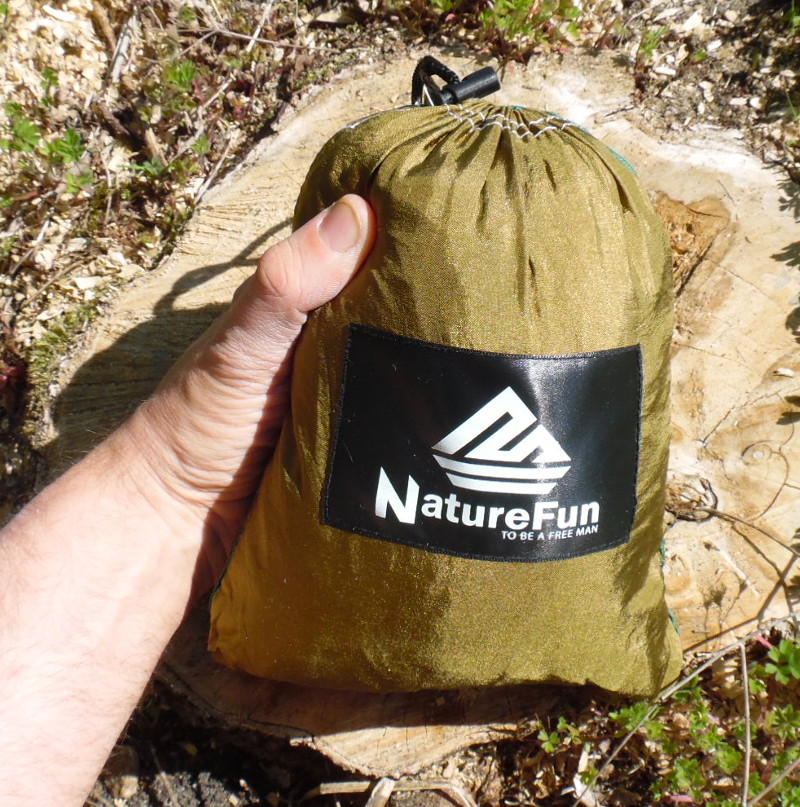 NatureFun Hängematte: kleiner Packsack für große Hängematte 