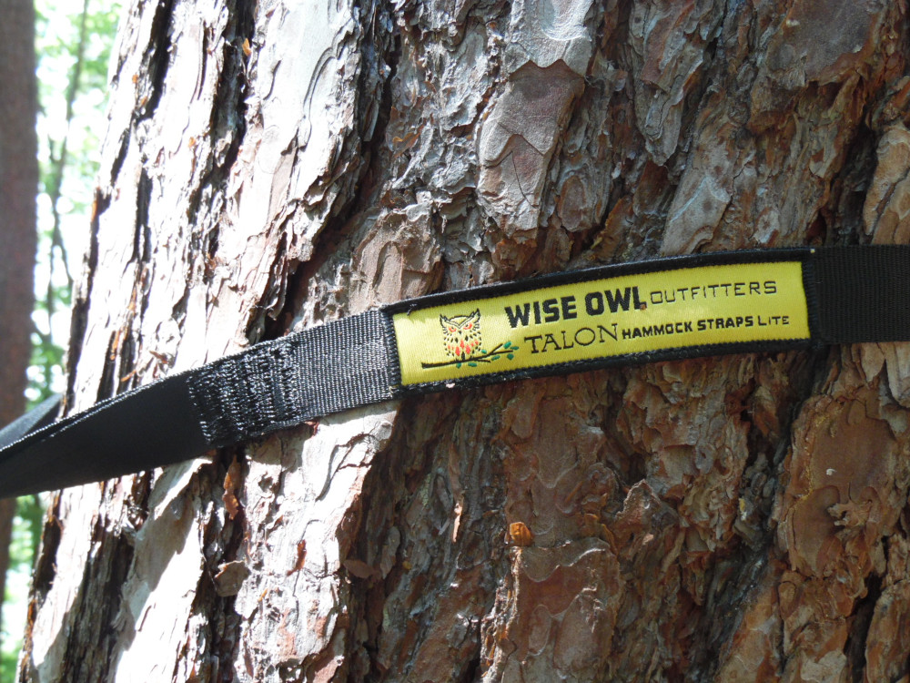 Leichte Baumgurte Talon Lite von Wise Owl sind Teil des Hängematten-Sets